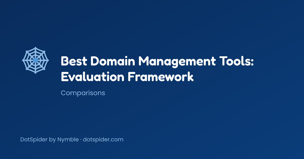 Best Domain Management Tools: Evaluation Framework — blog cover