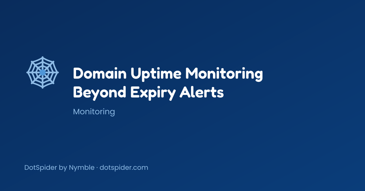 Domain Uptime Monitoring Beyond Expiry Alerts — blog cover