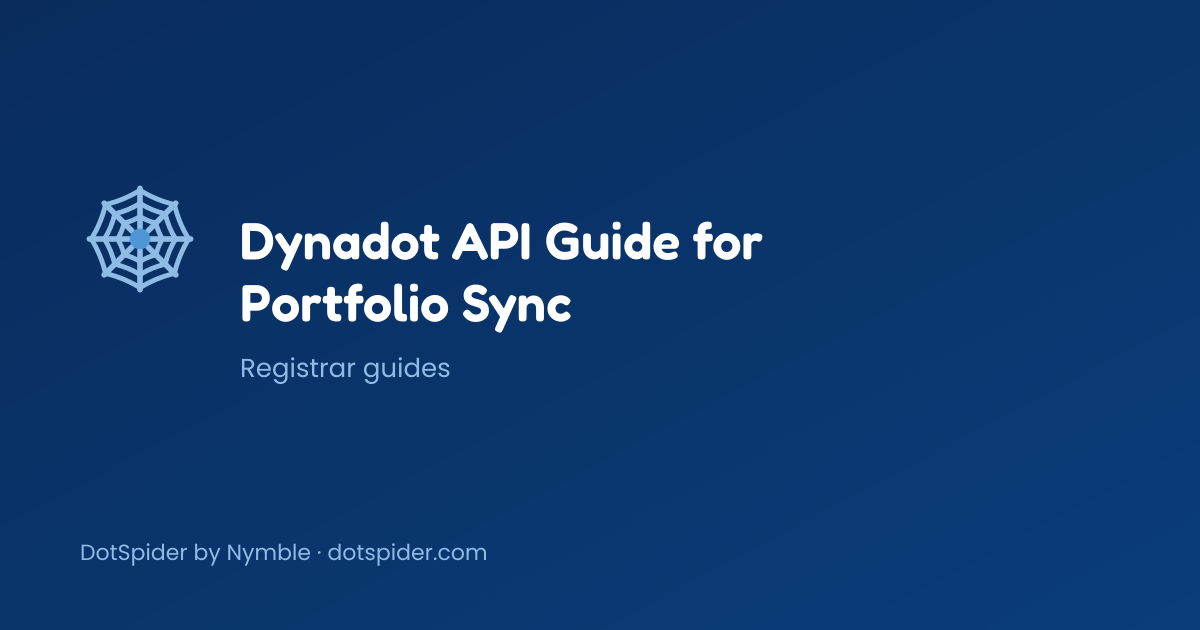 Dynadot API Guide for Portfolio Sync — blog cover