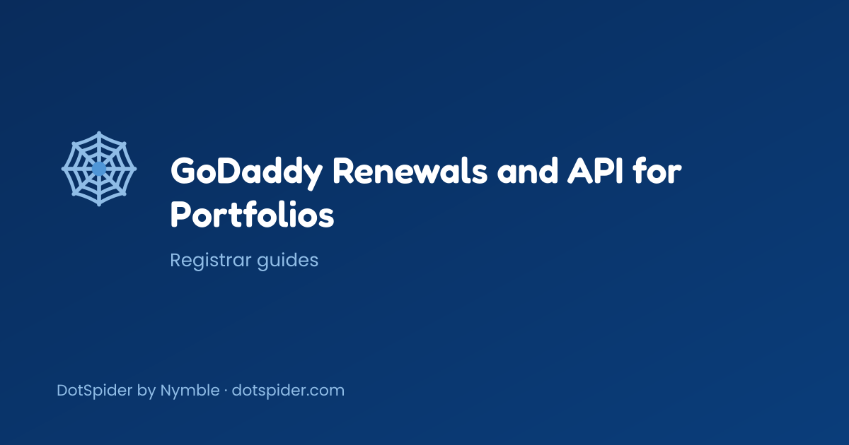 GoDaddy Renewals and API for Portfolios — blog cover