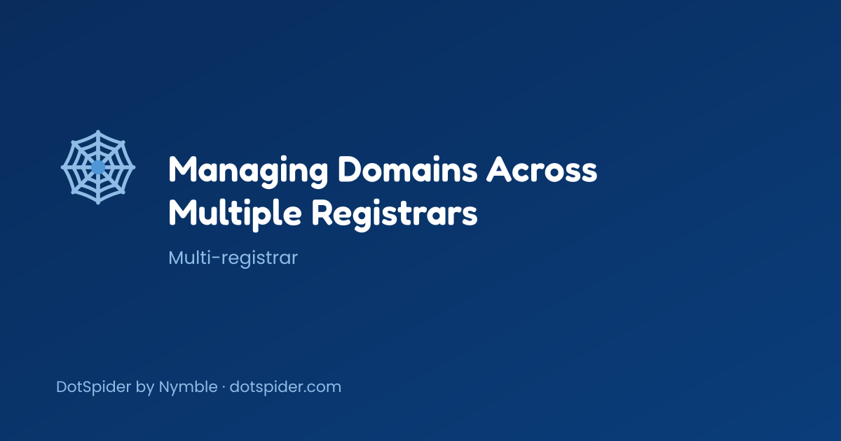 Managing Domains Across Multiple Registrars — blog cover