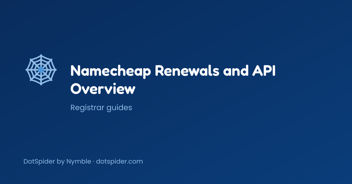 Namecheap Renewals and API Overview — blog cover