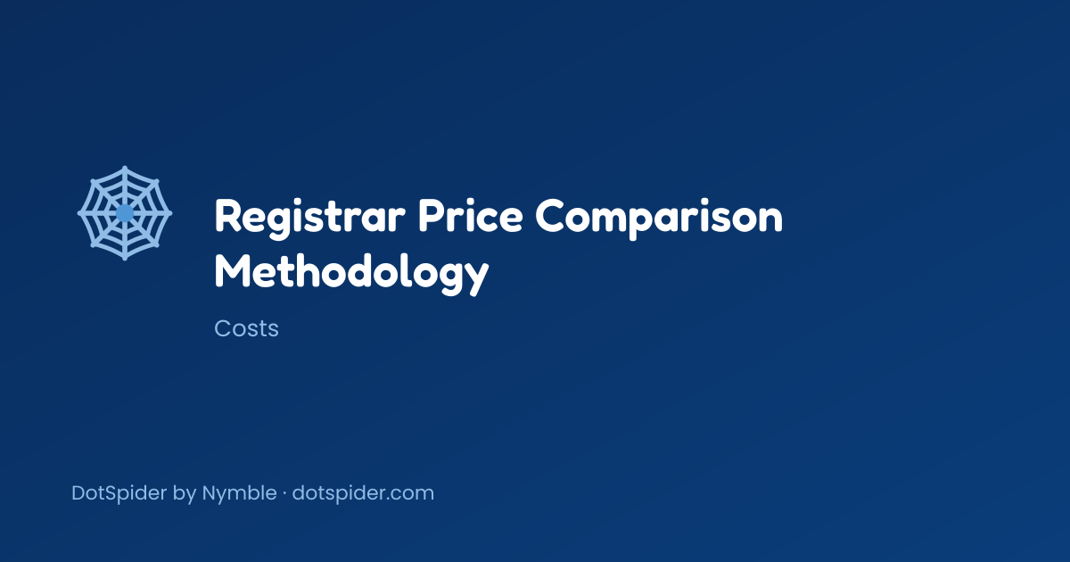 Registrar Price Comparison Methodology — blog cover