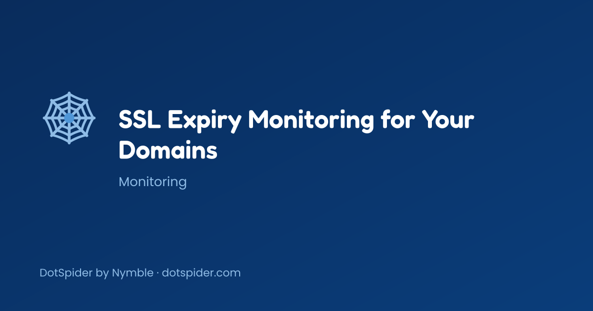 SSL Expiry Monitoring for Your Domains — blog cover